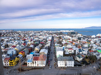 Overlooking Reykjavik from the church tower