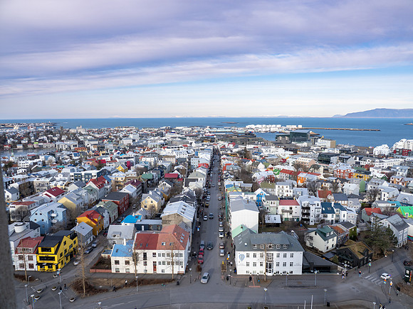 Overlooking Reykjavik from the church tower