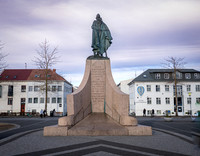 Statue of Lerif Erikson (c980-1020), Icelandic explorer known to have discovered North America