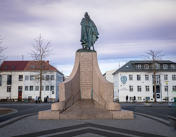 Statue of Lerif Erikson (c980-1020), Icelandic explorer known to have discovered North America