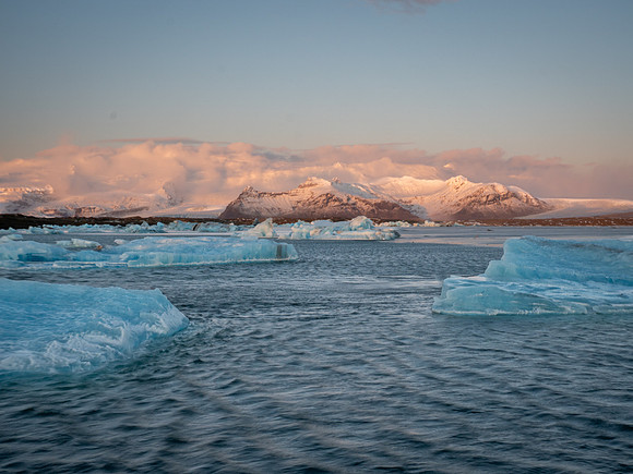 Sunset at Glacierlagoon