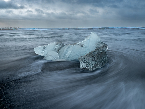 Piece of an iceberg on Diamond Beach