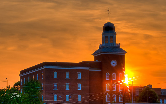 Spalding County Courthouse at Sunset