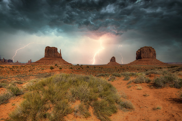 Storm over Monument Valley